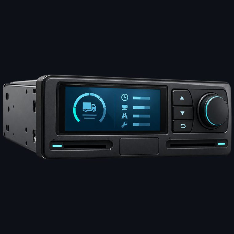 Иллюстрация тахографа АТОЛ DRIVE X с СКЗИ